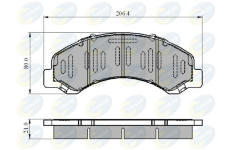 Sada brzdových platničiek kotúčovej brzdy COMLINE CBP3919