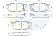 Sada brzdových platničiek kotúčovej brzdy COMLINE CBP3948