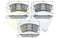 Sada brzdových platničiek kotúčovej brzdy COMLINE CBP3950