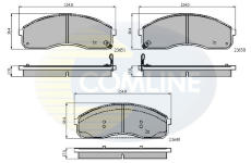 Sada brzdových platničiek kotúčovej brzdy COMLINE CBP3968