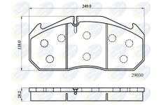 Sada brzdových platničiek kotúčovej brzdy COMLINE CBP9014MK