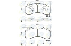 Sada brzdových platničiek kotúčovej brzdy COMLINE CBP9080MK