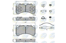 Sada brzdových platničiek kotúčovej brzdy COMLINE CBP9081K