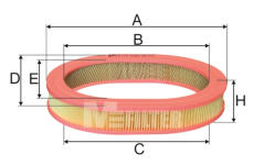 Vzduchový filtr MFILTER A 285