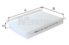Filtr, vzduch v interiéru MFILTER K 9160