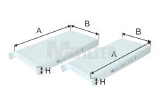 Filtr, vzduch v interiéru MFILTER K 9180-2