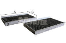Filtr, vzduch v interiéru MFILTER K 994C-2
