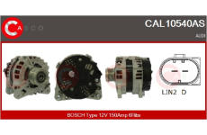 Uhlíkový zberač alternátora CASCO CBA15001AS