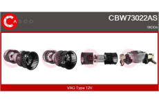 Odpor, vnitřní tlakový ventilátor CASCO CRS75004AS