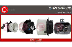Elektromotor vetráka chladiča CASCO CEF72003AS