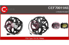 Elektromotor, větrák chladiče CASCO CEF70011AS