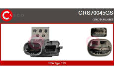 Předřazený odpor, elektromotor (ventilátor chladiče) CASCO CRS70045GS