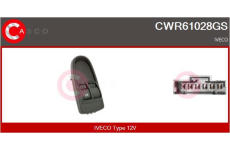 Spínač elektrického otvárania okien CASCO CWR38000AS