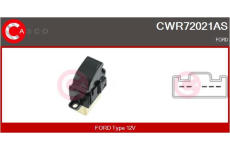 Spínač, zvedací zařízení oken CASCO CWR72021AS