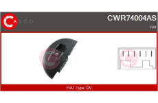 Spínač, zvedací zařízení oken CASCO CWR74004AS