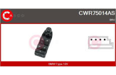 Spínač, nastavení vnějšího zrcátka CASCO CMA73000AS