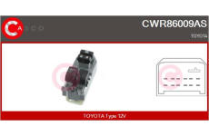 Spínač, zvedací zařízení oken CASCO CWR86009AS