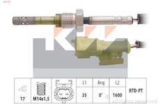 Cidlo, teplota vyfukovych plynu KW 422 217