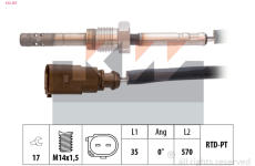 Cidlo, teplota vyfukovych plynu KW 422 267