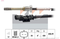 Cidlo, teplota vyfukovych plynu KW 422 311