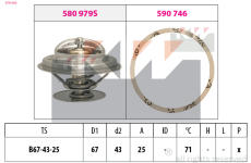 Termostat, chladivo KW 579 942