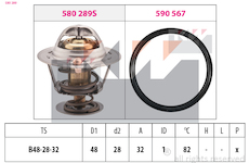 Termostat, chladivo KW 580 289