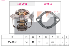 Termostat, chladivo KW 580 298