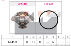 Termostat, chladivo KW 580 326