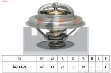 Termostat, chladivo KW 580 333S