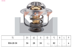 Termostat, chladivo KW 580 360S