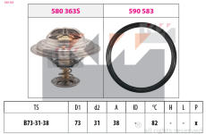 Termostat, chladivo KW 580 363