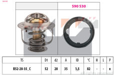 Termostat, chladivo KW 580 493