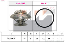 Termostat, chladivo KW 580 577