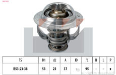 Termostat, chladivo KW 580 742S