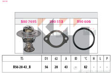 Termostat, chladivo KW 580 769