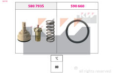 Termostat, chladivo KW 580 793