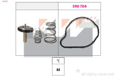 Termostat, chladivo KW 580 841