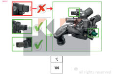 Termostat, chladivo KW 580 927