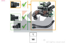 Termostat, chladivo KW 580 927K
