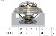 Termostat, chladivo KW 580 978S