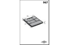 Filtr, vzduch v interiéru MISFAT HB319