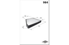 Filtr, vzduch v interiéru MISFAT HB340