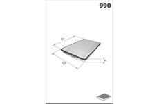 Filtr, vzduch v interiéru MISFAT HB125