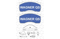 Sada brzdových destiček, kotoučová brzda WAGNER 2911504950
