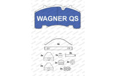 Sada brzdových destiček, kotoučová brzda WAGNER 2926404950