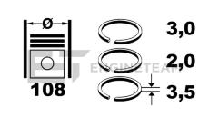Sada pistnich krouzku ET ENGINETEAM R1009200