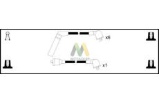 Sada kabelů pro zapalování MOTAQUIP LDRL1307