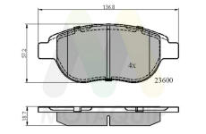Sada brzdových destiček, kotoučová brzda MOTAQUIP LVXL1007