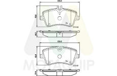 Sada brzdových destiček, kotoučová brzda MOTAQUIP LVXL1076