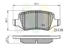 Sada brzdových destiček, kotoučová brzda MOTAQUIP LVXL1077